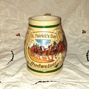 ANHEUSER BUSCH BUDWEISER ST PATRICKS DAY 1996 HORSESHOE STEIN